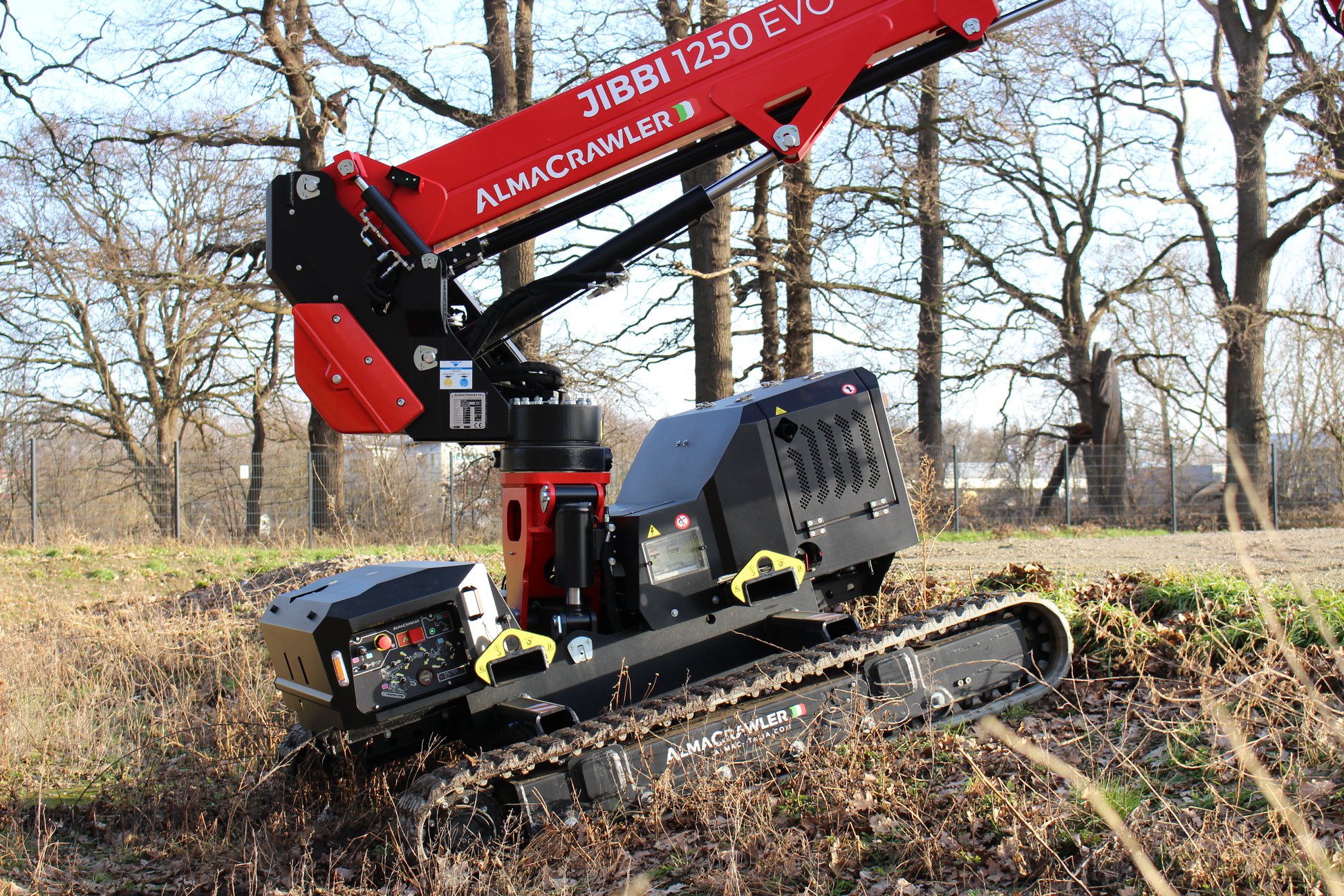 JIBBI40 bi-levelling tracked BoomLift working envelope