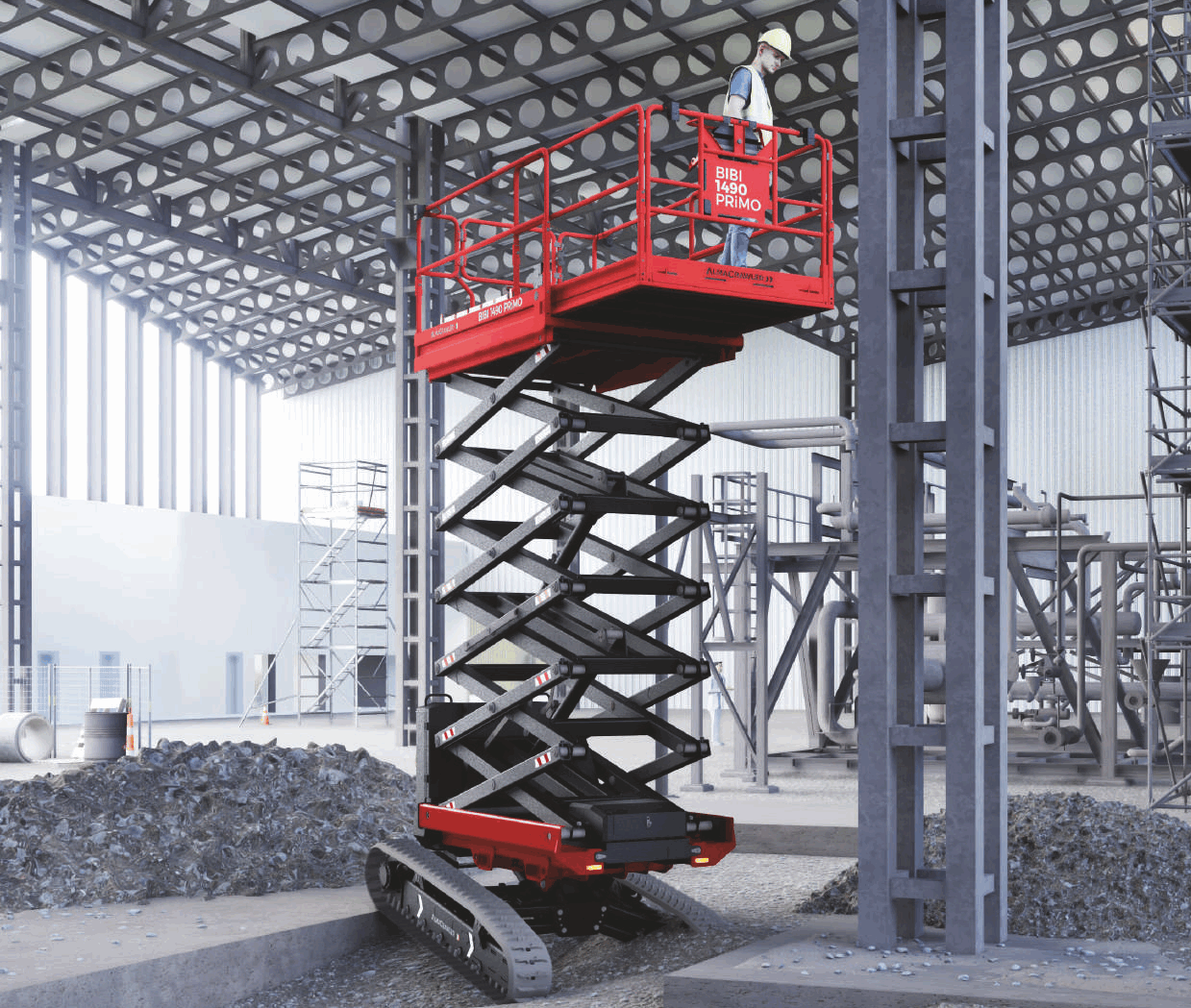 BIBI46 bi-levelling tracked scissor lift
